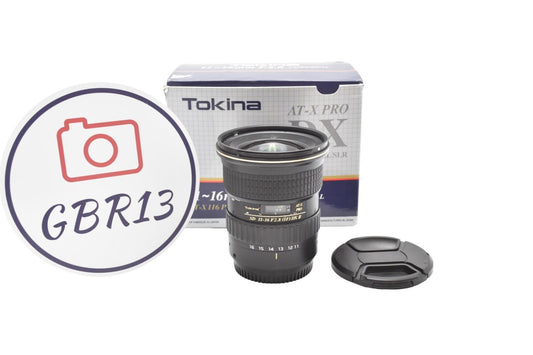 Tokina 11-16mm Super-Wide-Angle Lens f/2.8 DX AT-X Pro II for Canon, Fair Cond.