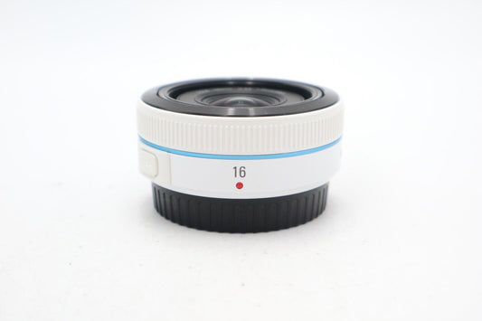 Samsung NX 16mm Lens f/2.4 Very Sharp Prime Wide Angle Pancake Lens, Good Cond.