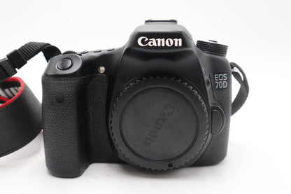 Canon 70D DSLR Camera 20.2MP Body Only, Shutter Count 1967, Good REFURBISHED