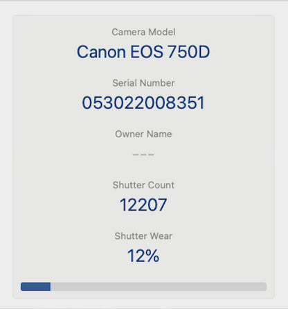 Canon 750D Camera DSLR 24.2MP with 18-55mm, Shutter Count 12207 V.G. REFURBISHED