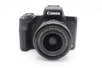 Canon M50 24MP Camera kit with 15-45mm STM Lens,  3000 Shutter Count REFURBISHED