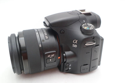 Sony A58 DSLR Camera 20.1MP with 18-55mm , Shutter Count 329, 1 Year Warranty