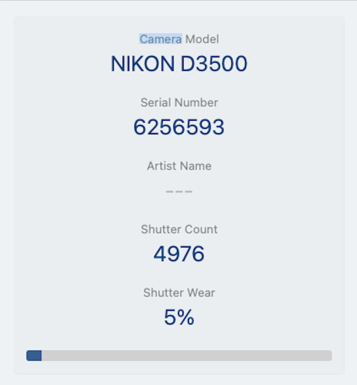 Nikon D3500 DSLR Camera 24.2MP with 18-55mm, Shutter Count 4976, V.G. Condition