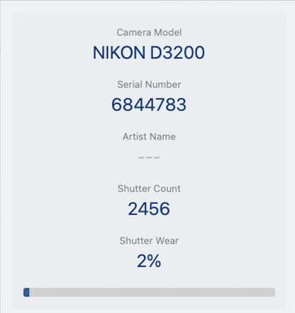 Nikon D3200 DSLR Camera 24.2MP with 18-55mm, Shutter Count 2456 V.G. REFURBISHED