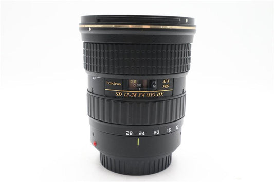 Tokina 12-28mm Wide-Angle Lens for Canon,  f/4, DX AT-X Pro, V. G. Refurbished