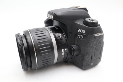 Canon 77D DSLR Camera 24.2MP with Canon 18-55mm F3.5-5.6 Lens, Good REFURBISHED