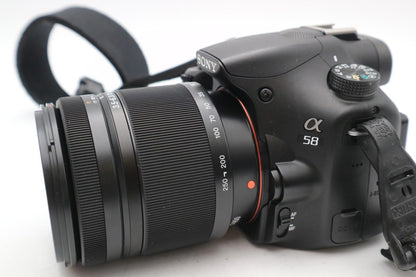 Sony A58 DSLR Camera 20.1MP with 18-250mm, Shutter Count 13192, Good Condition