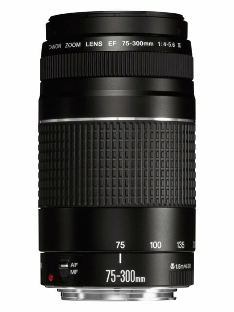 Canon 75-300mm F/4-5.6 III EF AF Telephoto Zoom Lens, Full Frame, Good Condition