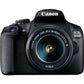 Canon 2000D DSLR Camera 24.1MP with 18-55mm, Shutter Count 2566, Excellent REFUR