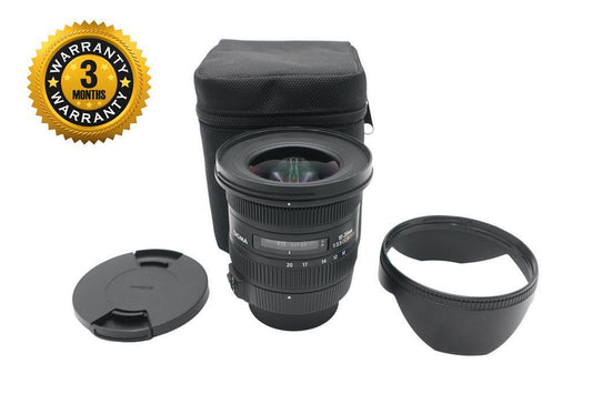 Sigma 10-20mm Lens f/3.5 EX HSM DC, Wide Angle Lens For Nikon, V. Good Condition
