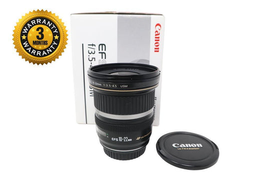Canon 10-22mm Wide-Angle Lens f/3.5-4.5 USM, Ultra Sonic Motor, Very Good Cond.