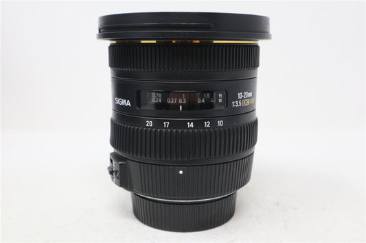 Sigma 10-20mm Lens f/3.5 EX HSM DC, Wide Angle For Nikon, Fair Condition