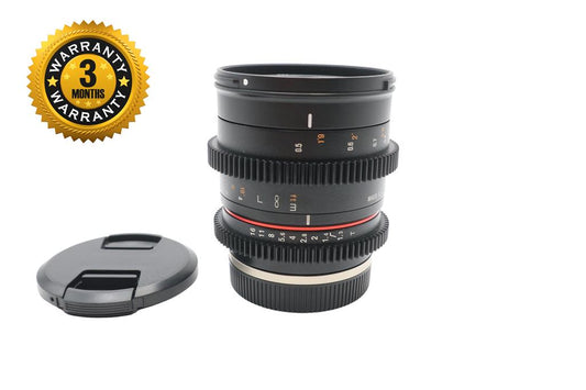 Samyang 50mm Cine Lens T1.3 UMC CS for Sony E-Mount, Manual Focus, V. Good Cond.