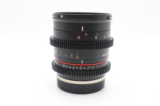 Samyang 50mm Cine Lens T1.3 UMC CS for Sony E-Mount, Manual Focus, V. Good Cond.